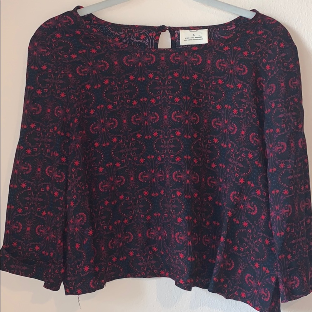 Pins and Needles Long Sleeve Crop Top